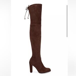Stuart Weitzman OTK walnut brown suede boots 8.5 highland over-the-knee $795